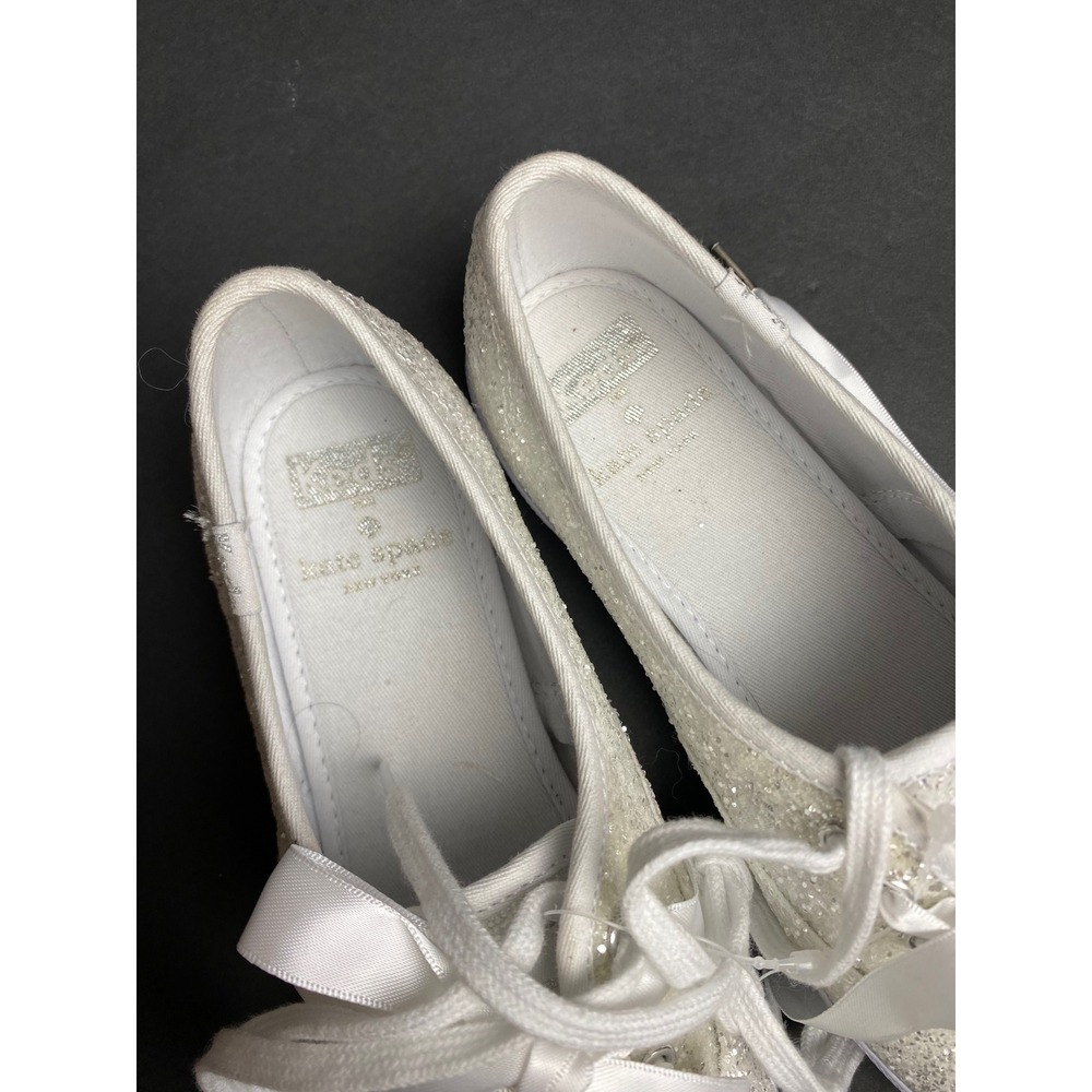 Keds x Kate Spade New York Champion Glitter Sneakers Silver Women's 6 WF57835 - Picture 9 of 9